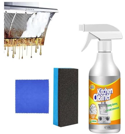 Nettoyeur de cuisine, spray nettoyant multi-usage, nettoyant pour casseroles et poêles, spray nettoyant à bulles de cuisine, nettoyant de graisse de cuisine, spray nettoyant en mousse multifonction (1