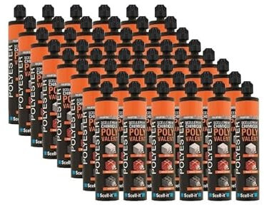 Cartouches scellement chimique ton gris béton Polyvalent F 300ml SCELL-IT - Nombre de cartouches: 36 cartouches