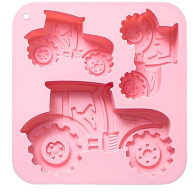 EIHI Molde de Silicona para Pastelería con Forma de Tractor - Moldes Antiadherentes con Formas Especiales Moldes de Silicona para decoración, jabón, Postre, Muffins, Hornear, Pasteles, 1 Pieza