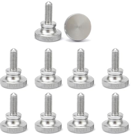 Rändelschrauben-Set, Hardware M4 Rändelschrauben, 12 mm, 10 Stück 304 Edelstahl, Rändelkopf-Rändelschrauben, Griffknöpfe für Licht, Instrumente, Ornament-Installation und Fixierung