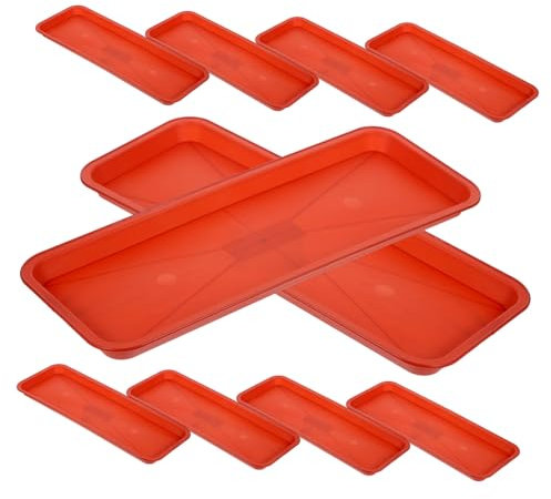Gogogmee Rectangulaires Soucoupes PP pour 10 Pièces Pots Fleurs