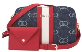 Liu Jo BORSA AA5159D3200 Borsa a tracolla in denim comoda, pratica e capiente con chiusura zip. Possiede Logo in metallo sul davanti ed una tracolla regolabile 23 x 7 x 16 cm