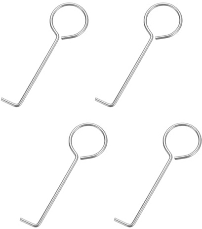 QUARKZMAN 4 Stück Abfluss Hebe Haken, 87 x 28mm Bodenablauf Haken Demontage Schlüssel Haken Abflussrost Abzieher für Entleeren Abdeckung Entfernen Täglich Reinigen Silber