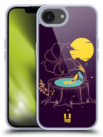 Head Case Designs Grammofono Musica nelle Natura Custodia in Gel [Protezione di Grado Militare] Compatibile con Apple iPhone 16e E Compatibile con MagSafe