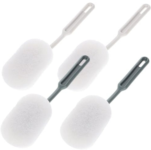 SOPOTUTU 4pcs Long Handle Toilet Cleaning Brush Bathroom Scrubber Materials Bathroom Accessories
