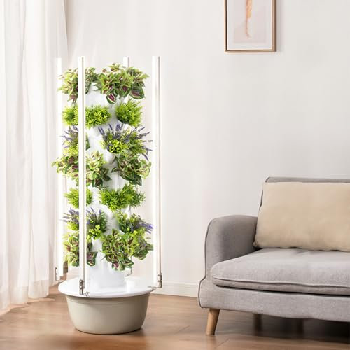 Sistema de cultivo hidropónico de interior con luz LED, maceta vertical para cultivo sin suelo de hierbas, frutas, verduras, kit de jardín que ahorra espacio