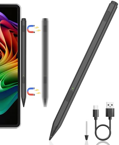 Jvkzaen Stylus Pen für Microsoft Surface Pro 12/11/10/9/8/X/7+/6/5/4/3/Surface 3, Surface Go 3/2/1, Surface Laptop/Studio/Book 4/3/2/1, 4096 Druckstufe, Schwanzradierer, Neigungsfunktion