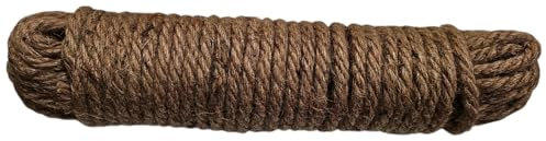 Spago Canapa Juta Naturale – Corda Grezza per Fai da Te, Arredo, Giardinaggio, Tiragraffi Gatti, Decorazioni Rustiche, Bomboniere – 4mm/6mm/8mm/10mm – 10m o 20m – Eco e Biodegradabile (10 Metri 4 mm)