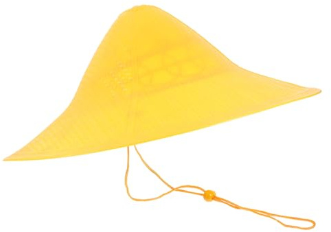 SUPVOX Chapeau Plastique Jaune Ajustable Style Chinois pour Cosplay et Danse et Confortable Accessoire Traditionnel pour Adultes et Garçon Fille