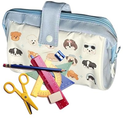 Generico Astuccio Borsellino | Borsa Penne Astuccio,Chiusura A Lampo Porta Oggetti Di Cartoleria, Contenitore Con Manico Per Studenti Universitari, Scuola Media, Scuola Elementare, Bambini E Adulti