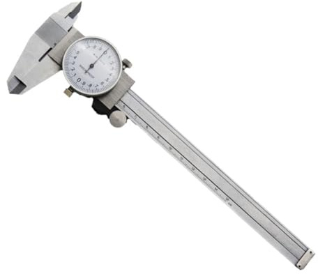 Tidevib for Dial Vernier Caliper 0-150mm Shock-Proof Stainless Steel Metric Measuring Tool with 002mm Resolution