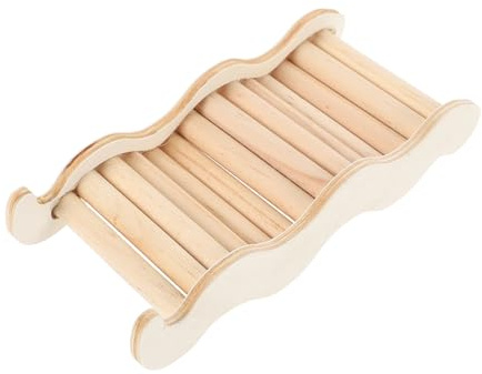 GARVALON Échelle d'escalade en Bois Jouet d'exercice Antirongeur pour Hamster et Gerbille Accessoire Cage Petit Animal Design Délicat et Fonctionnel