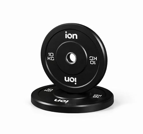 Disco Olímpico Bumper 10 Kg Negro ION fitness