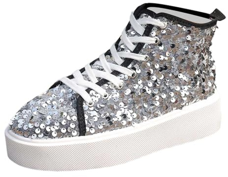 Sneakers Estive Donna Suola Spessa Paillettes, con Protezione UV Solare Stile Europeo