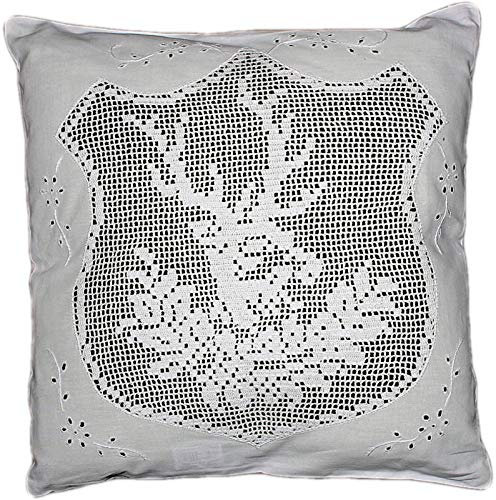Kissenhülle Hirsch Hossner Dekokissen 40 x 40 cm H/B weiß