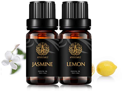 Aphorsmile EU, olio essenziale puro e naturale al 100%, limone/gelsomino, flaconi da 2/10 ml – Migliore effetto di alleviare l'ansia migliora la secchezza della pelle e scolorisce le linee sottili.