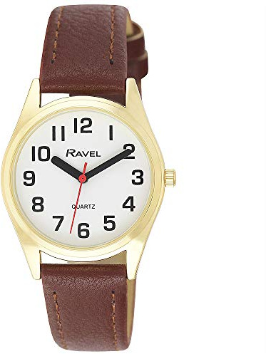 Ravel - Montre Unisexe à Bracelet d'aide à la Vue avec de Gros Chiffres