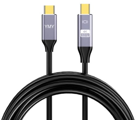 YMY Cavo da USB Type-C Maschio a Mini Displayport, Cavo di Conversione Video da USB C a Mini DP 4K@60hz Supporto Modalità Specchio ed Estendo dello Schermo, 1,8 m, Non-Bidirezionale
