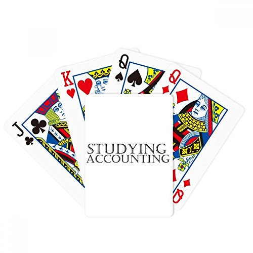 Poker mit kurzem Spruch zum Lernen von Buchhaltung, magisches Kartenspiel
