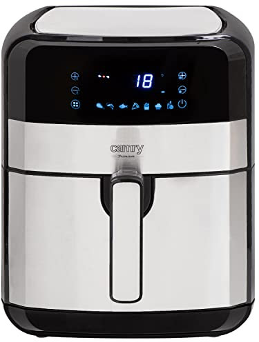 CAMRY CR 6311 Heißluftfritteuse 5L, fettfreie Fritteuse mit 9 Programmen, Heißluftfritteuse mit feuerfestem Griff, Airfryer mit Antirutschfüße, Temperaturbereich: 80–200 degreeC