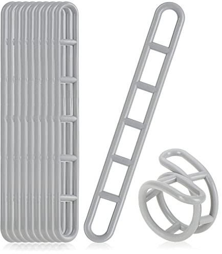 COM-FOUR® 10x Elementos de arriostramiento plástico, Escalera de toldo | marquesinas - lonas - Abrazadera de tienda de 6 orificios