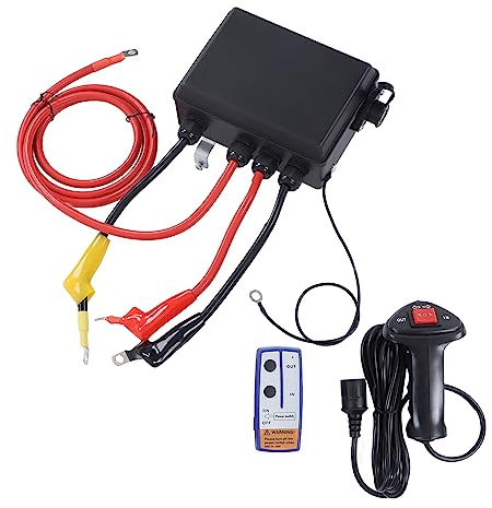 NDNCZDHC Kit De Télécommande De Treuil sans Fil, Kit De Commutateur De Télécommande De Contrôleur De Treuil électrique Prise 3 Broches pour Treuil De Voiture ATV UTV 8000-20000LB