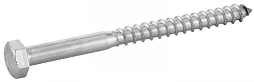 ACTON Vis à bois tête hexagonale - Tirefond - Inox A2 16x200 mm - Boîte de 10 - Vis, pointes, boulons