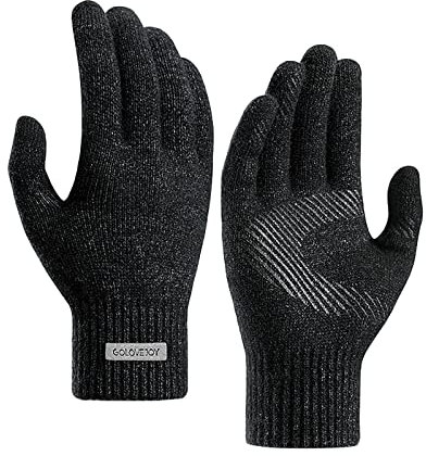 liangp Winter-Strickhandschuh Damen Schwarz Kleidung Zubehör Strickhandschuhe Weiche warme Ärmel für Frauen Schwarz Lange Arme Mädchen halten Frauen