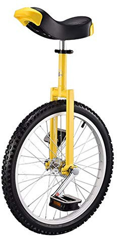 LoJax Radtrainer-Einrad 16 / 18 / 20 Trainer-Einrad für Kinder/Erwachsene, höhenverstellbar, Rutschfester Butyl-Bergreifen, Balance-Radfahren, Übungsspaß, Fahrrad-Fitness (gelbes 16-Zoll-Rad)