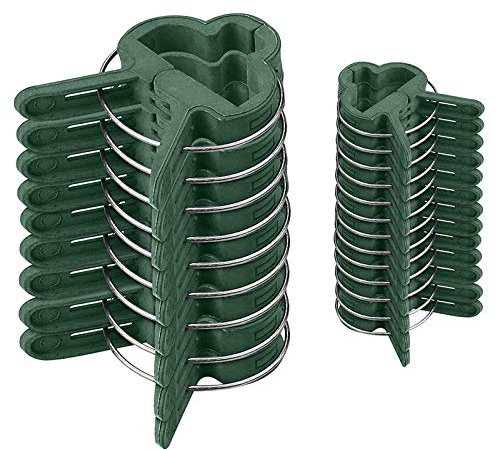 Oikabio 100 Pflanzenclips Pflanzenclips Pflanzenhalter Pflanzenbinder Kletterhilfen in 2 Größen (40+60 klein)