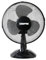 GEEPAS 9 Table Fan | Electric Portable Worktop Desk Fan with 2 Speeds 3 Blades, Adjustable Tilt Wide Angled Oscillation | Powerful Low Noise Airflow for Home Office | 1 Year Warranty, Black 22W