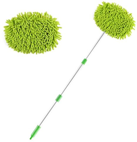 STQDEU 109cm Telescopic Car Wash Brush，Autowaschmopp，Weicher Waschmopp für Sanfte Autoreinigung，Autowaschmopp mit Langem Griff， Waschbürste für für Wohnmobil und Fahrzeugreinigung