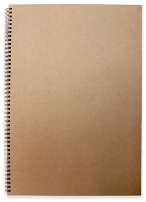 Artway Enviro - Carnet de Croquis de la Carte Noire A2 à Reliure Spirale - Portrait - 60 côtés/30 Pages de Carte Noire Recyclée 270gsm - Carnet de Croquis 100% Recyclé, Noir