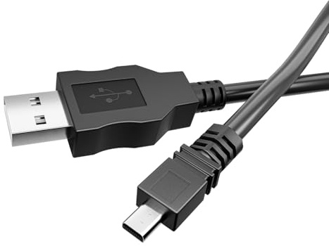pluX Replacement Praktica USB-A 2.0 to 8 Pin Mini USB Camera Charging Cable 1m