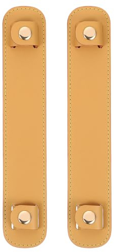 QUARKZMAN 2 Stück Schulterpolster 22,8x4,3cm(LxW) Leder Schultergurt Polster, Abnehmbare rutschfeste Gurtabdeckungen Taschenzubehör für Tragetaschen Rucksäcke Handtaschen, Beige