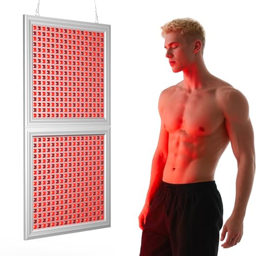 Lampada Infrarossi, Lampada a Luce Rossa Combo 660nm e 850nm, 578 LED Red Light Infrarossi con Timer, Pannello a Luce Rossa per Viso, Corpo, Muscolare, Schiena(La lampada non si riscalda)