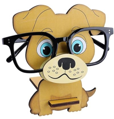 ZRHWSPD Tier Brillenhalter Sonnenbrille Nette Tier Gläser Halter Rack Hand Schnitzen Haushalt Holz Haustier Faultier Katze Hund Fuchs Sonnenbrille Brillen Display-ständer Dekor Geschenk(JJYL290)
