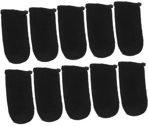DIYEAH 10 Pièces Manchons de Doigts Respirants pour Gaming Couvre Doigts Antitranspiration pour Écran Tactile Accessoires de Jeu Mobile Confortables et Durables