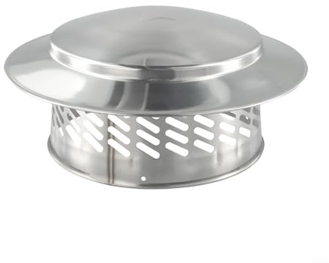 304 Stainless Steel Chimney Cap for Roof Exhaust Pipes and Chimney Flue Protection, Features Umbrella Style Cover to Block Rain, Dust, and Animal Intrusion (200mm（8inch）)