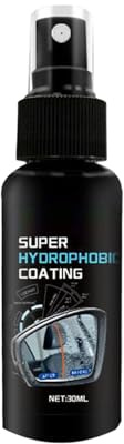 Cubo de vidrio de automóvil - 30 ml de aerosol hidrófobo del parabrisas | Tratamiento de ventanas anti-fog para conducción segura, cuidado exterior del vehículo, espejos retrovisores, mantenimiento au