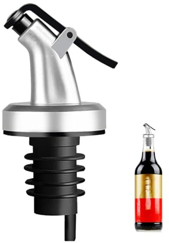 Beccuccio Per Olio D'oliva - Silicone ABS PP Con Parte Superiore Ribaltabile 8,5x2 Cm Compatibile Con La Maggior Parte Delle Bottiglie, Beccuccio Erogatore Per Bottiglie Di Olio D'oliva, Facile Utiliz