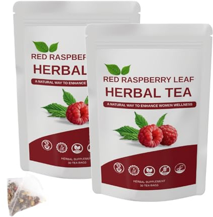 Thé Naturel Aux Feuilles De Framboisier Rouge For Femme – 30 Infusions À Base De Plantes, Sachets De 1,5 G(2pcs)