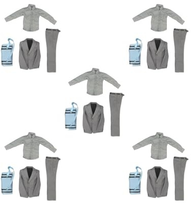KSJOAIDDE Juego de 5 trajes de muñeca de figura masculina a escala 1/6 para figura de acción masculina de 12 pulgadas