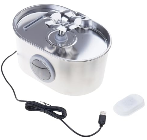 ZwaitL Fontaine d ' Eau Automatique pour Chats, Bol Silencieux, Distributeur pour Animaux de Compagnie, Fourniture pour Chiens, Fontaine à Boire de capacité, 2, 6 l