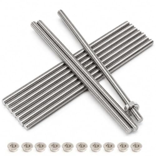 RunXinDa 10 Stück Gewindestab M8x200mm