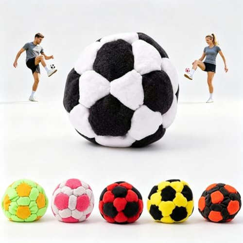 Racocou 6-pack fotbollshacky-säck – vuxen utomhussport fotbollssäck, mjuk och hållbar med pellets för sparkträning och stresslindring