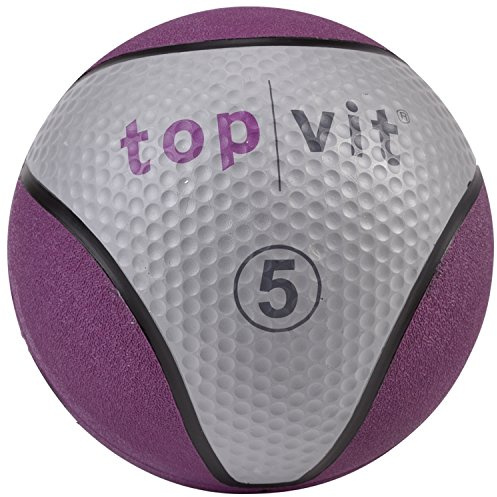 top vit Medizinball - Fitnessball mit Gummioberfläche | Medizinbälle in Studio Qualität Gewicht Sport Übungen Physiotherapie Muskulatur Werfen Fangen Stärkung des Körpers
