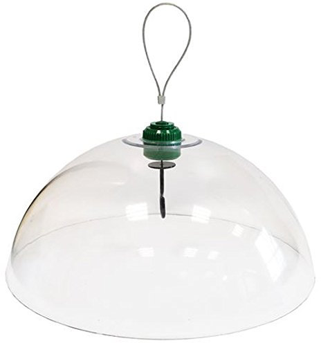 SPARES2GO Universal Squirrel Proof Baffle Bird Feeder Protection Dome with Hook (40cm Diameter)