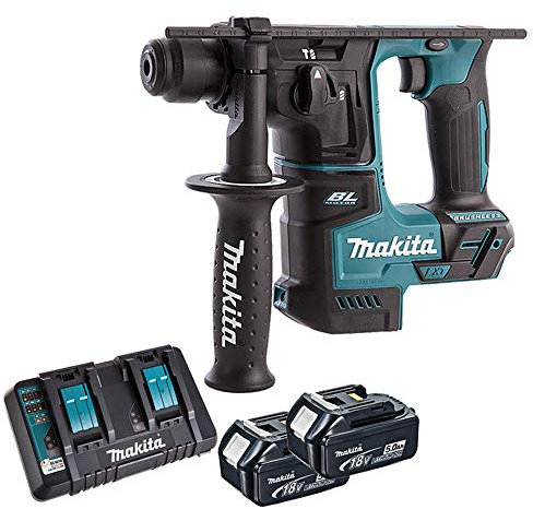 Makita DHR171Z 18V LXT Brushless SDS+ Rotary Hammer with 2 x 5Ah BL1850 & DC18RD