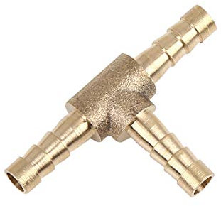sourcing map Conector De 3 Vías En Forma De T De Manguera De Latón De 5mm para Tubo De Gasolina Y Aceite